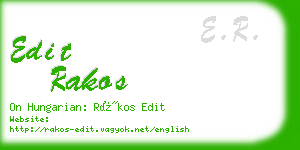 edit rakos business card